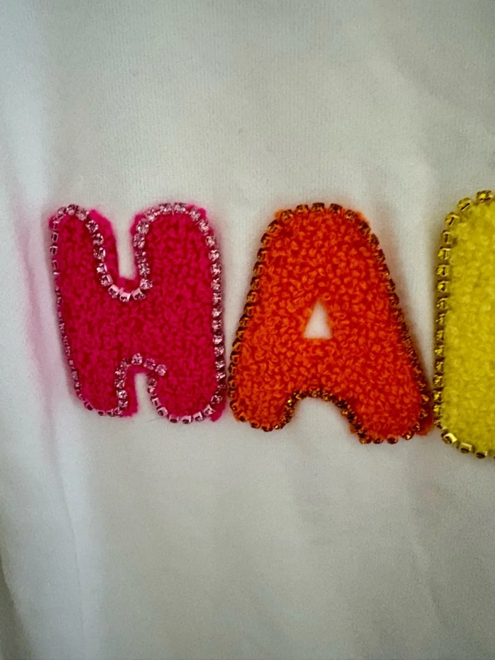 Happy Multicolor Letter Sweatshirt - White